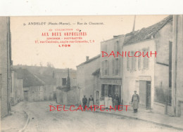 52 // ANDELOT    Rue De Chaumont   Publicité "aux Deux Orphelines" Lingerie A Lyon - Andelot Blancheville