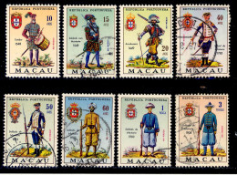 ! ! Macau - 1966 Soldiers Military Uniforms (Complete Set) - Af. 407 To 414 - Used - Used Stamps