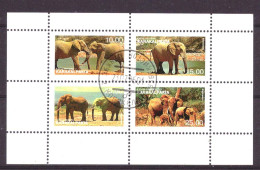 Karakalpakia Local Post Vignette Nature Animals Elephant Used - Sibérie Et Extrême Orient