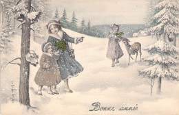 ILLUSTRATEUR SIGNEE VIENNE - Bonne Année - Femme Et Enfant - 5306 - Carte Postale Animée - Vienne