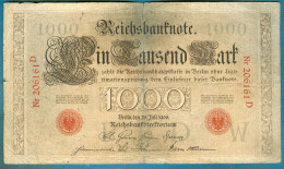 1000 Mark 26.7.1906 Udr.W Serie D - 1.000 Mark