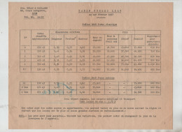 Gelas Et Gaillard Lyon Tarifs Poêles Leau 1957 - Autres & Non Classés