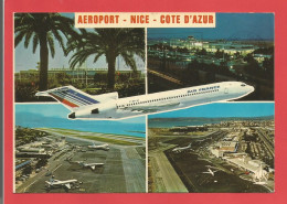 C.P.M.( 06 )« NICE » Vues Diverses De L'Aéroport  - Jolie Multi-Vues Générales Animées  X2phots - Luftfahrt - Flughafen