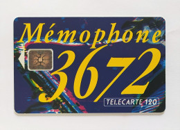 Télécarte France -  Mémophone 3672 - Ohne Zuordnung