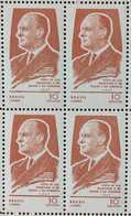 C 578 Brazil Stamp King Olav V Of Norway Monarchy 1967 Block Of 4 - Otros & Sin Clasificación