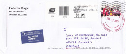 VOLLEYBALL STAMP ON COVER, BARCODE STICKER, 2022, USA - Lettres & Documents