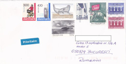 EUROPA CEPT, SEAL, LANDSCAPE, CAFE PARADIS, NICE STAMPS ON COVER, 2022, DENMARK - Covers & Documents