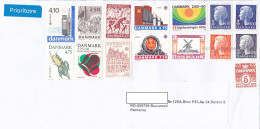 EUROPA CEPT, FISHING, HEART, ARCHITECTURE, REFUGEES, WINDMILL, QUEEN MARGRETHE, NICE STAMPS ON COVER, 2022, DENMARK - Cartas & Documentos