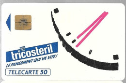 CARTE-PUCE-PRIVEE-PUBLIC- 50U-EN305-SO3-01/92-TRICOSTERIL-R°Mat-V° N°A 1C5773-Utilisé-TBE/RARE - 50 Einheiten