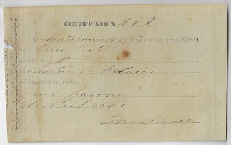 Brazil 1880 Certificate Of Sending An Official Criminal Record From Lavras To Ouro Preto - Lettres & Documents