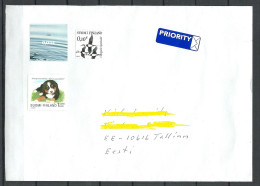 FINNLAND Finland 2023 Air Mail Cover To Estonia NB! Stamps Remained Mint (not Cancelled) - Covers & Documents