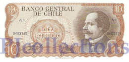 CHILE 10 ESCUDOS 1967/1976 PICK 143 UNC - Cile