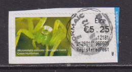 IRELAND  -  2011 Green Huntsman SOAR (Stamp On A Roll)  Used On Piece As Scan - Gebruikt