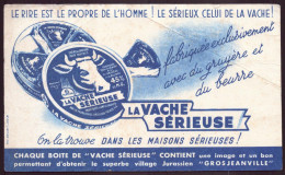 Buvard ( 17,5 X 10,5 Cm ) " La Vache Sérieuse   " ( Pliures, Rousseurs ) - Dairy