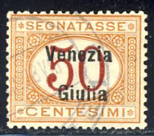 1918 - Segnatasse Soprastampati 50 C. Con Leggero Annullo - Venezia Giulia