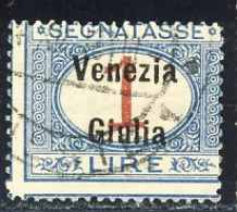 1918 - Segnatasse Soprastampati 1 Lira Con Leggero Annullo - Venezia Giulia