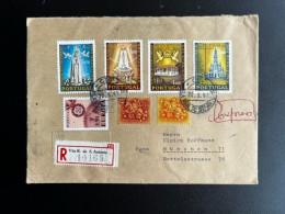 PORTUGAL 1967 REGISTERED LETTER VILA REAL DE SANTO ANTONIO TO MUNICH MUNCHEN 22-05-1967 - Covers & Documents