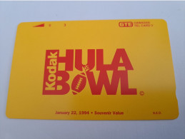 HAWAIIAN TELEPHONECARD 3 UNITS /MAGNETIC /  HULA BOWL /KODAK /   HAWAII , GTE   MINT !!      **13093 ** - Hawaï