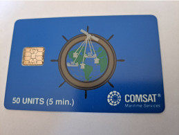 USA  / COMSAT / CHIP CARD  50 UNITS 10 MINUTES COMSAT : COM  A 50u COMSAT SI-6 (ctrl 2020) USED   **13108** - [2] Chip Cards