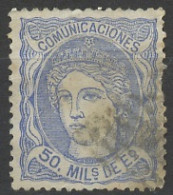 Espagne - Spain - Spanien 1870 Y&T N°107 - Michel N°101 (o) - 50m Allégorie De L'Espagne - Oblitérés