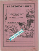 Vieux Papier :  Buvard - Protège Cahier: Fable La Fontaine : Le Renard Et La Cigogne ( Le Roy Le Bars , Tregomeur) - Tiere