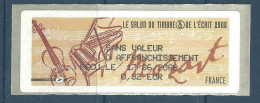 Vignette De Distributeur LISA - ATM - Reçu - Salon Du Timbre Et De L'écrit - Mozart - Violon - Piano - 1999-2009 Vignette Illustrate