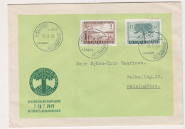 Finlande - Lettre De 1949 - Oblit Helsinki - Congrès Forestier - Arbres - Valeur 10 Euros - - Covers & Documents