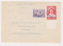 Finlande - Carte Postale De 1953 - Oblit Helsinki - Avec Timbre Belge - Croix Rouge - Ours - - Covers & Documents