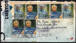 Nelson Mandela 2023 President South Africa SA Registered Cover (RJ033528390ZA) To India, Nobel Peace Prize, Activist(**) - Lettres & Documents