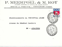 Curiosité Sur Lettre, Résultat D'un Timbre à Date Manuel Non Nettoyé, Par Contre La Date Est Bien Lisible 20-10 I967 - Briefe U. Dokumente