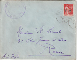 Lettre En Franchise FM 7 Oblitération 1938 Orly Avec Cachet De La Base - Militaire Zegels