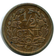 1/2 CENT 1938 NEERLANDÉS NETHERLANDS Moneda #AR960.E - 0.5 Cent