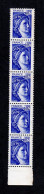 Bloc De 5 Valeurs - Sabine De Gandon 2c Bleu-violet - 1977-1981 Sabine Of Gandon