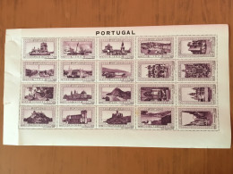 Portugal Feuille De 20 Vignettes Touristiques,édition Hélio-Vaugirard-Paris - Unused Stamps
