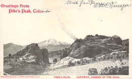 Pike's Peak - Gateway,Garden Of The Gods Gel.1902 AKS - Rocky Mountains