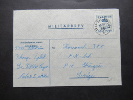 1965 Schweden Militärpost Militärbrev Stempel Svenska FN Bat Cypern / Schwedisches Militär Auf Zypern / FN Bat 3. Komp - Militaires
