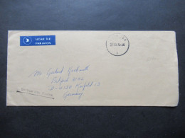Zypern 1975 Schwarzer Stempel Ra1 Service Des Postes Stempel Lefkosa Nach Krefeld / Einschreiben Luftpost - Briefe U. Dokumente