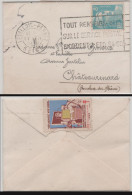 Enveloppe Avec Flamme De Levallois Perret-Vignette Non Postale(Comiténational De Défense Contre La Tuberculose(125039) - Briefe U. Dokumente