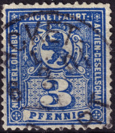 ALLEMAGNE / GERMANY - DR Privatpost BERLIN (N. B. Omnibus U. St. Packetfahrt AG) 3p Blue - VF Used -a - Postes Privées & Locales