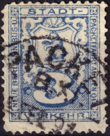 ALLEMAGNE / GERMANY - DR Privatpost BERLIN (N.B.O.u.S.P.AG) 3p Blue - VF Used (1891) - Postes Privées & Locales