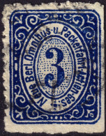 ALLEMAGNE / GERMANY - DR Privatpost BERLIN (N.B.O.u.S.P.AG) 3p Deep Blue - VF Used - Postes Privées & Locales