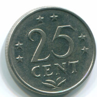 25 CENTS 1971 NIEDERLÄNDISCHE ANTILLEN Nickel Koloniale Münze #S11566.D - Netherlands Antilles