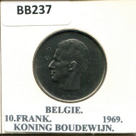 10 FRANCS 1969 DUTCH Text BELGIEN BELGIUM Münze #BB237.D - 10 Frank