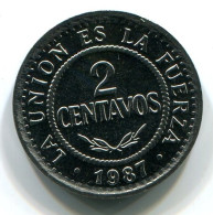 2 CENTAVOS 1987 BOLIVIEN BOLIVIA Münze UNC #W10942.D - Bolivia