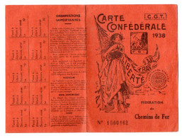 VP21.872 - DIEPPE X GRUCHET SAINT SIMEON - Carte Du Syndicat C.G.T. 1938 / Chemins De Fer / LARCHEVEQUE Garde Barrière - Other & Unclassified