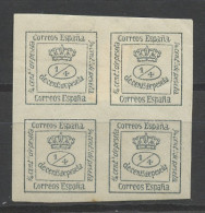 Espagne - Spain - Spanien 1876-1910 Y&T N°172b - Michel N°165 * - 4*1/4c Couronne Royale - Unused Stamps