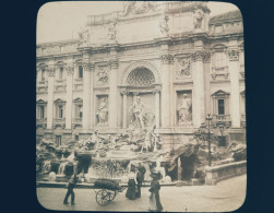 Italie - ROME - ROMA - Plaque De Verre Ancienne (1906) - La Fontaine De Trevi - Fontana Di Trevi