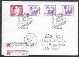 Portugal Lettre Recommandée Cachet Commemoratif Lagos Algarve Expo Philatelique 1993 R Cover Event Cancel Stamp Expo - Postembleem & Poststempel