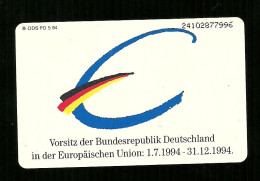 Carta Telefonica Germania -  N° 10 - Vorläufer
