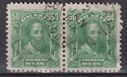 1915 Brasilien Mi:BR 181, Yt:BR 130a, Sg:BR 263, Pedro Alvares Cabral (1467-1520),    Personalities And Liberty Allegory - Oblitérés